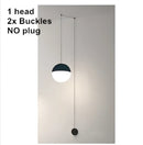 Minimalist black geometric glass ball led chandelier living room