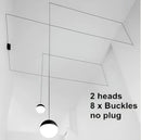 Minimalist black geometric glass ball led chandelier living room