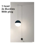 Minimalist black geometric glass ball led chandelier living room