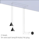 Minimalist black geometric led pendant light living room fixture
