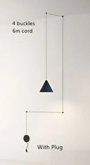 Minimalist black geometric led pendant light living room fixture