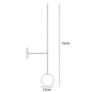 Minimalist black glass ball led wall lights for living room