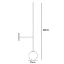 Minimalist black glass ball led wall lights for living room
