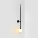 Minimalist black glass ball led wall lights for living room