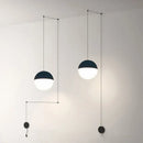 Minimalist black glass ball pendant light kitchen led chandelier