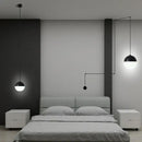 Minimalist black glass ball pendant light kitchen led chandelier