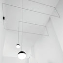 Minimalist black glass ball pendant light kitchen led chandelier