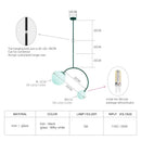 Minimalist black glass ball pendant lights – dining room curved arm
