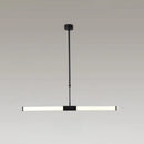 Minimalist black glass tube pendant lamp for office led lighting