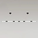Minimalist black glass tube pendant lamp for office led lighting
