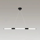 Minimalist black glass tube pendant lamp for office led lighting