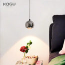 Minimalist black glossy pendant light bedroom and kitchen island