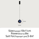 Minimalist black glossy pendant light bedroom and kitchen island