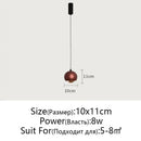 Minimalist black glossy pendant light bedroom and kitchen island