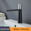 Minimalist black & gold brass bathroom faucet mixer tap