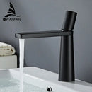 Minimalist black & gold brass bathroom faucet mixer tap