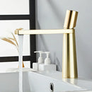Minimalist black & gold brass bathroom faucet mixer tap