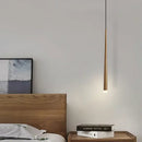 Minimalist black & gold cone tube pendant lights for kitchen dining room