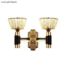 Minimalist black & gold crystal wall sconce bedroom e26 e27 light