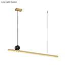 Minimalist black & gold linear led ceiling light kitchen island