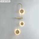 Minimalist black & gold metal led wall sconce bedroom light