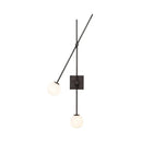 Minimalist black & gold opal glass bubble light fixture bedroom sconce
