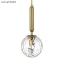 Minimalist black gold spherical wall sconce bedroom glass globe light