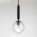 Minimalist black gold spherical wall sconce bedroom glass globe light