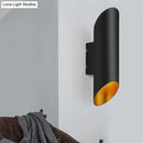 Minimalist black & gold wall light for corridor and bedroom