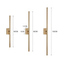 Minimalist black & gold wall sconce living room led vertical bar