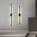 Minimalist black & gold wall sconce living room led vertical bar