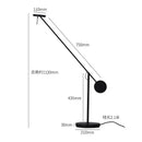 Minimalist black industrial swing arm table lamp for bedroom
