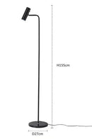 Minimalist black led dimmable floor lamp for living room