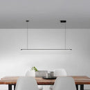 Minimalist black led pendant lamp – kitchen island horizontal light