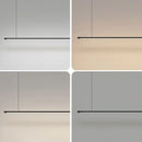 Minimalist black led pendant lamp – kitchen island horizontal light