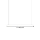 Minimalist black led pendant lamp – kitchen island horizontal light