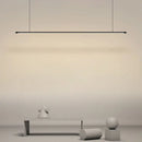 Minimalist black led pendant lamp – kitchen island horizontal light