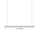 Minimalist black led pendant lamp – kitchen island horizontal light