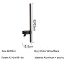 Minimalist black led wall sconce living room adjustable light
