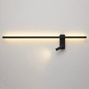Minimalist black led wall sconce living room adjustable light