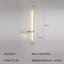 Minimalist black led wall sconce living room adjustable light