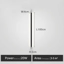 Minimalist black linear led wall lamp for bedroom warm glow