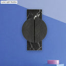 Minimalist black marble wall lamp – living space led circle sconce