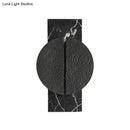 Minimalist black marble wall lamp – living space led circle sconce
