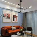 Minimalist black metal led pendant light for living room