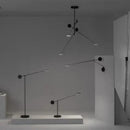 Minimalist black metal led pendant light for living room