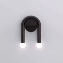 Minimalist black modern wall lamp bedroom curved sconce