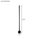 DecorBites™ Sleek Black Iron Wall Light Fixture - Needle Sword Design - 23.5/31.5 Inches High - LED Sconce for Lounge