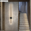DecorBites™ Sleek Black Iron Wall Light Fixture - Needle Sword Design - 23.5/31.5 Inches High - LED Sconce for Lounge