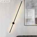 DecorBites™ Sleek Black Iron Wall Light Fixture - Needle Sword Design - 23.5/31.5 Inches High - LED Sconce for Lounge